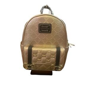 Loungefly Sanrio Hello Kitty 50th Anniversary Metallic Gold Backpack